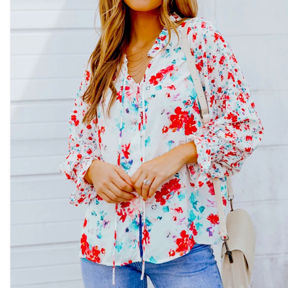 Floral Blouse - Size Small